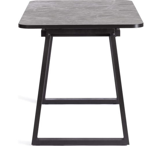 Стол Tetchair Maltido лдсп/hpl/металл, 130x75+30x75 см, гранит темный/черный 20626