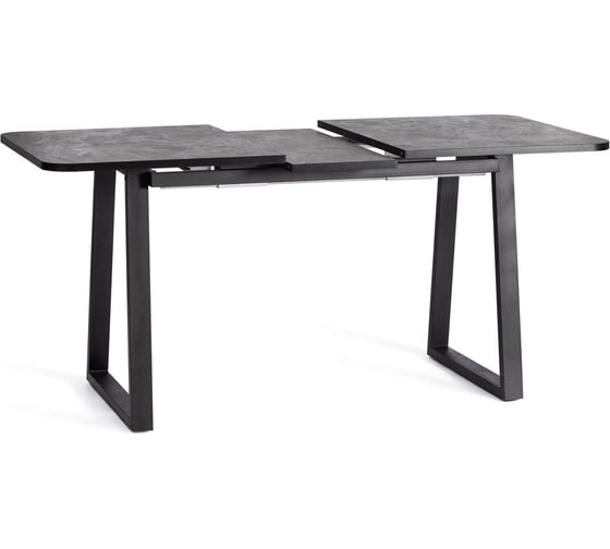 Стол Tetchair Maltido лдсп/hpl/металл, 130x75+30x75 см, гранит темный/черный 20626