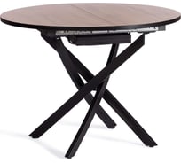 Стол Tetchair Manzana лдсп/hpl/металл, 100x100+30x75 см, дуб вотан/черный 20617