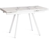Стол Tetchair Vigo лдсп/hpl/металл, 120x80x30x30x75 см, мрамор светлый/белый 20623