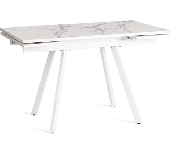 Стол Tetchair Vigo лдсп/hpl/металл, 120x80x30x30x75 см, мрамор светлый/белый 20623