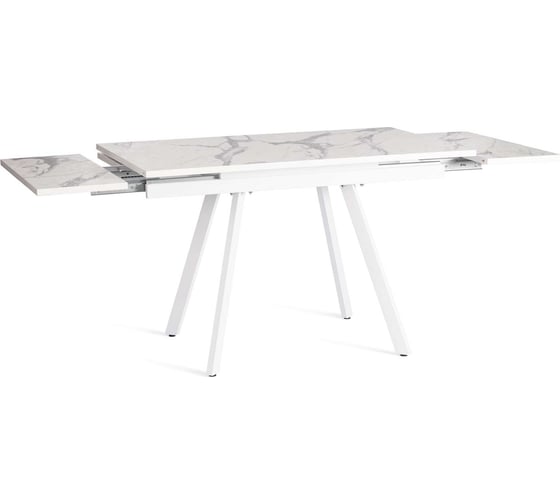 Стол Tetchair Vigo лдсп/hpl/металл, 120x80x30x30x75 см, мрамор светлый/белый 20623