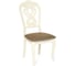 Стул Tetchair Андромеда/ Andromeda дерево гевея, 47x55,5x107 см, ivory white, ткань коричневая s168-7, комплект 2 шт. 12896 1