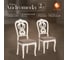 Стул Tetchair Андромеда/ Andromeda дерево гевея, 47x55,5x107 см, ivory white, ткань коричневая s168-7, комплект 2 шт. 12896 2
