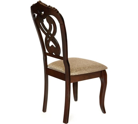 Стул Tetchair Андромеда/ Andromeda дерево гевея, 47x55,5x107 см, cappuchino, ткань коричневая s 168-7, комплект 2 шт. 12895