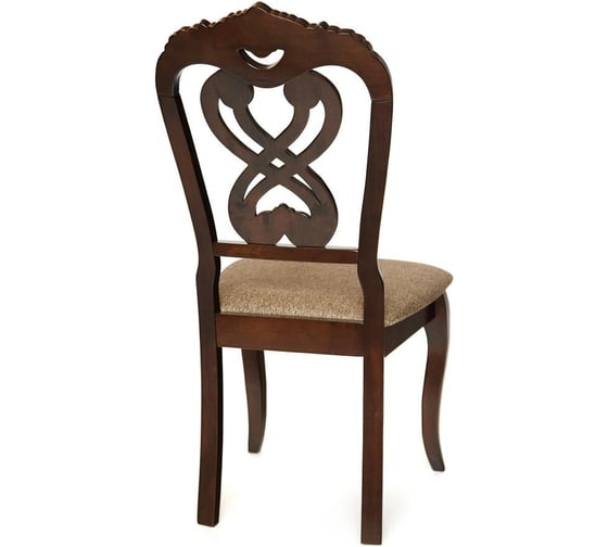 Стул Tetchair Андромеда/ Andromeda дерево гевея, 47x55,5x107 см, cappuchino, ткань коричневая s 168-7, комплект 2 шт. 12895