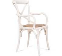 Стул с подлокотниками Tetchair Cross (mod.cb2008) дерево вяз, 91x55x52 см, белый (butter white) 12375