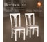 Стул Tetchair Гермес/ Hermes комплект 2 шт., дерево гевея, 43x49x94 см, ivory white, ткань серая (tm-164) 20121 3