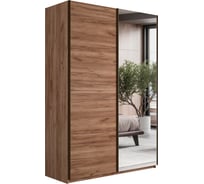 Шкаф Е1 Прайм 2-х дверный Комби ДСП/зеркало 25196-4