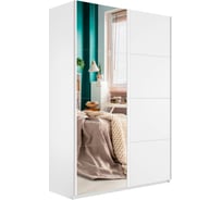 Шкаф Е1 Прайм 2-х дверный Комби зеркало/ДСП 25195-1