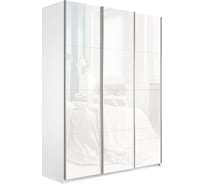 Шкаф Е1 Прайм 3-х дверный белое стекло 25171-1