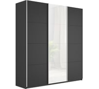 Шкаф Е1 Прайм 3-х дверный Комби ДСП/стекло белое 25198-7