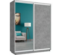 Шкаф Е1 Широкий Экспресс 2-х дверный зеркало, ЛДСП 34666-5