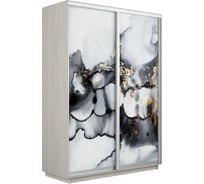 Шкаф Е1 Экспресс 2-х дверный Фото №1001 Абстракция серая 698-31