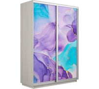 Шкаф Е1 Экспресс 2-х дверный Фото №1002 Абстракция фиолетовая 690-47