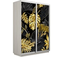 Шкаф Е1 Экспресс 2-х дверный Фото №1003 Листья золото 692-44