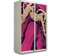 Шкаф Е1 Экспресс 2-х дверный Фото №1005 Абстракция розовая 692-47