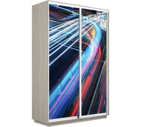 Шкаф Е1 Экспресс 2-х дверный Фото №1008 Ночная магистраль 690-53