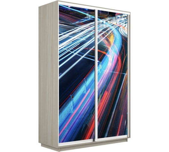 Шкаф Е1 Экспресс 2-х дверный Фото №1008 Ночная магистраль 690-53 1