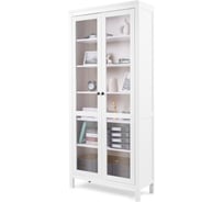 Шкаф-витрина Лузалес КЫМÖР стекло/стекло, 90х198х37, белый 5030710403