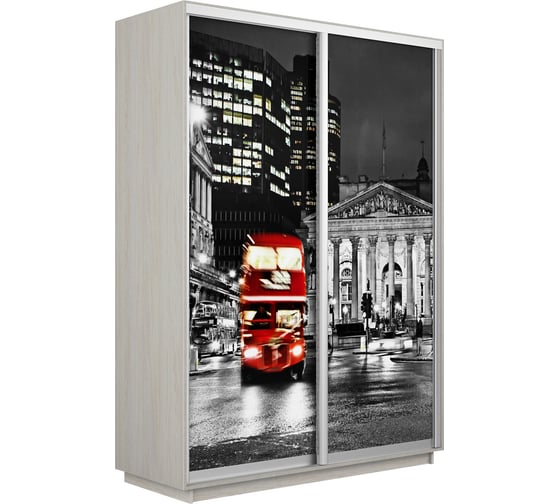 Шкаф Е1 Экспресс 2-х дверный Фото №1026 Ночной Лондон 696-2 1