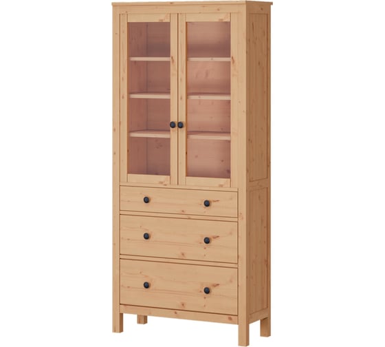 Шкаф Лузалес КЫМÖР 3 ящика, 90х198х37, светло-коричневый 5030900104 30541484