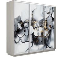 Шкаф Е1 Экспресс 3-х дверный Фото №1001 Абстракция серая 695-30