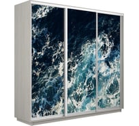 Шкаф Е1 Экспресс 3-х дверный Фото №1015 Морские волны 693-43