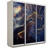 Шкаф Е1 Экспресс 3-х дверный Фото №1016 Абстракция золотая пыль 689-53