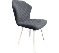 Стул FURSA Фрэнк темный серый (М24), белые прямоугольные ножки ФМ34БПР