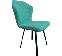 Стул FURSA Фрэнк бирюзовый (М18), черные прямоугольные поворотные ножки 360" ФМ18ЧППР