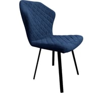 Стул FURSA Фрэнк синий (М20), черные прямоугольные поворотные ножки 360" ФМ20ЧППР