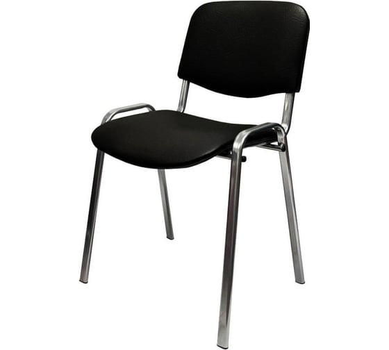 Стул Easy Chair ко rioизо искусственная кожа, черная, гладкая 201, каркас под хром 1905633 1