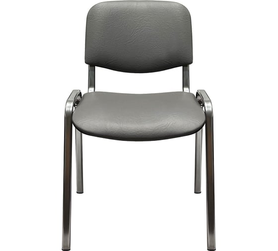 Стул Easy Chair ко rioизо искусственная кожа, серая матовая, тисненная 503, каркас под хром 1905634