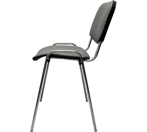 Стул Easy Chair ко rioизо искусственная кожа, серая матовая, тисненная 503, каркас под хром 1905634