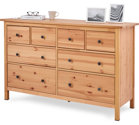 Комод Лузалес КЫМÖР 8 ящиков 160х96х50 светло-коричневый 5031020504