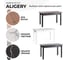 Стол Tetchair Aligery лдсп/hpl/опора-массив березы, 130x75+30x75 см, дуб вотан/черный 20605 10
