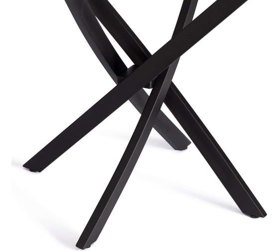 Стол Tetchair Manzana лдсп/hpl/металл, 80x80x75 см, мрамор черный/черный 20621