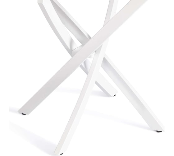 Стол Tetchair Manzana лдсп/hpl/металл, 80x80x75 см, мрамор светлый/белый 20620