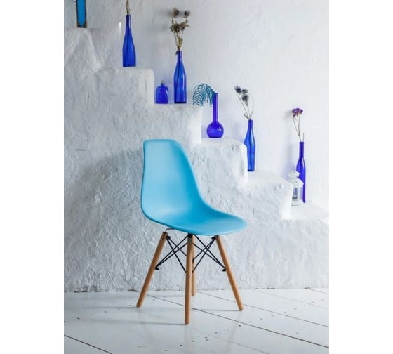Стул LEON GROUP eames dsw, голубой, 1 шт LEON1801-BLU1
