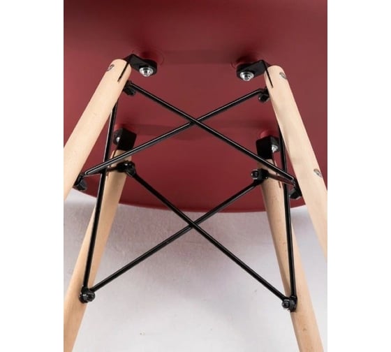 Стул LEON GROUP eames dsw, кирпичный (красно-коричневый, махагон), 1 шт LEON1801-RBR1