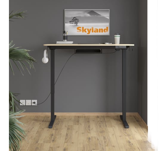 Письменный стол SKYLAND at-002 дуб светлый/черный, 1200x600x730/1210 xten-up 00-07141369