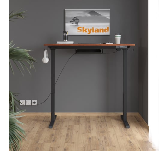 Письменный стол SKYLAND at-002 дуб темный/черный, 1200x600x730/1210 xten-up 00-07141370