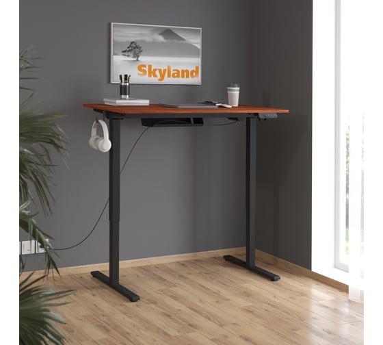 Письменный стол SKYLAND at-002 дуб темный/черный, 1200x600x730/1210 xten-up 00-07141370
