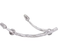 Мебельная ручка BOGACHO фурнитура орхидея левая серебристого цвета 90110/серебристый