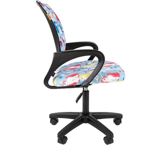 Кресло CHAIRMAN Kids 103 ткань единороги LT черный 00-07122087