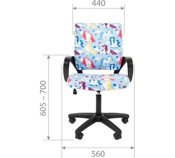 Кресло CHAIRMAN Kids 103 ткань НЛО LT черный 00-07122088