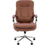 Офисное кресло CHAIRMAN 795 натуральная кожа/экокожа коричневая Bruno N 00-07130869