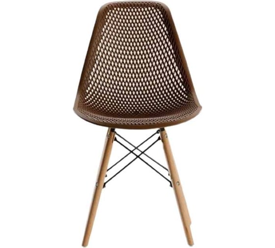 Стул LEON GROUP ажурный eames dsw, коричневый, 1 шт. LEON1801A-BR1