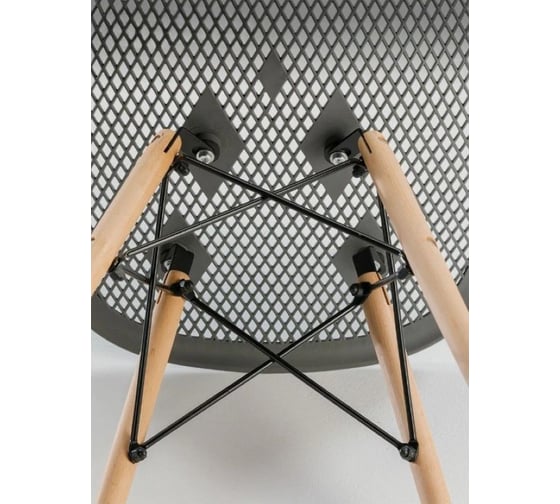 Стул LEON GROUP ажурный eames dsw, графит, 1 шт. LEON1801A-GRAPH1